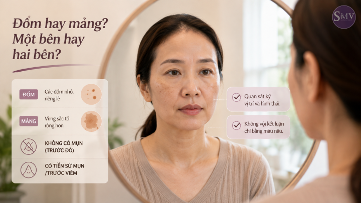 Đốm hay mảng Một bên hay hai bên Đốm hay mảng Một bên hay hai bên