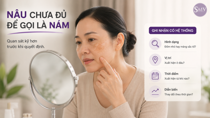 Nâu chưa đủ để gọi là nám Nâu chưa đủ để gọi là nám
